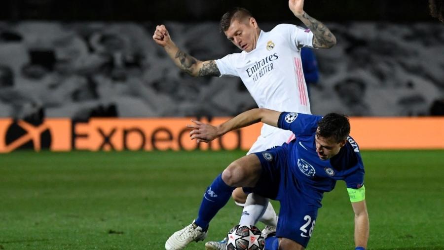 Real Madrid e Chelsea fazem o jogo de ida da semifinal da Liga dos Campeões - PIERRE-PHILIPPE MARCOU / AFP