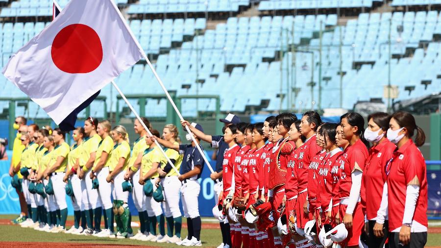 Japão e Austrália fizeram o jogo de abertura de Tóquio-2020, no softbol - Yuichi Masuda/Getty Images