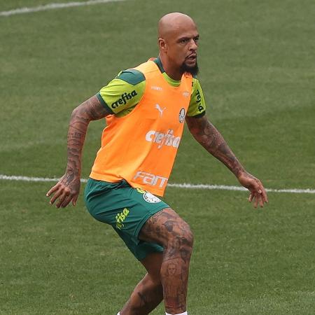 Felipe Melo em treino do Palmeiras; contrato do jogador com o Palmeiras é válido até dezembro de 2021 - Cesar Greco