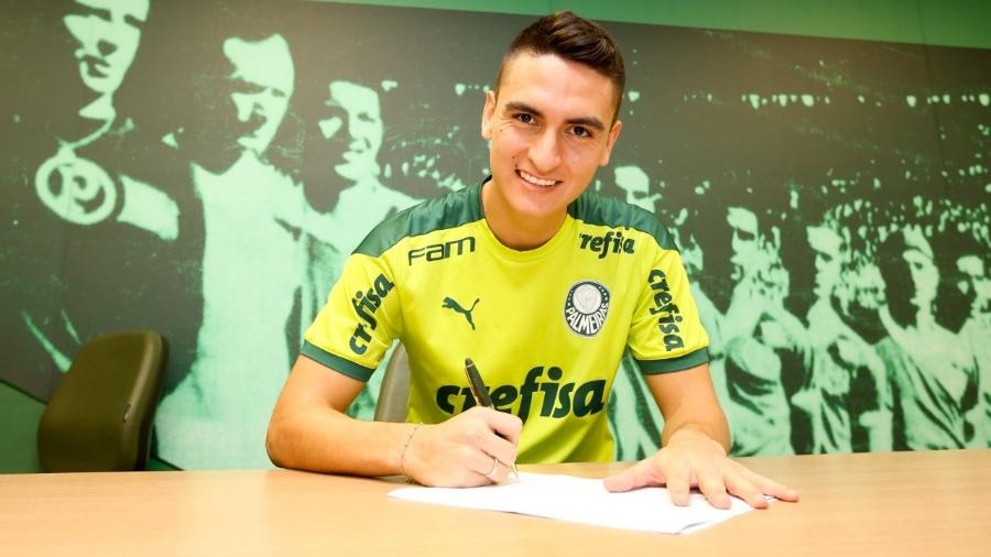 Eduard Atuesta é apresentado como jogador do Palmeiras - Fabio Menotti/Divulgação