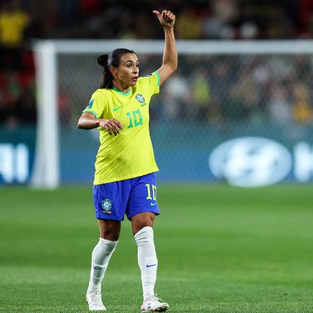 Marta, em jogo da seleção brasileira contra o Panamá pela Copa do Mundo feminina