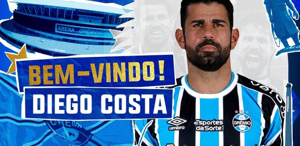 Renato assegura respaldo a Diego Costa, substituto de Suárez, no Grêmio.