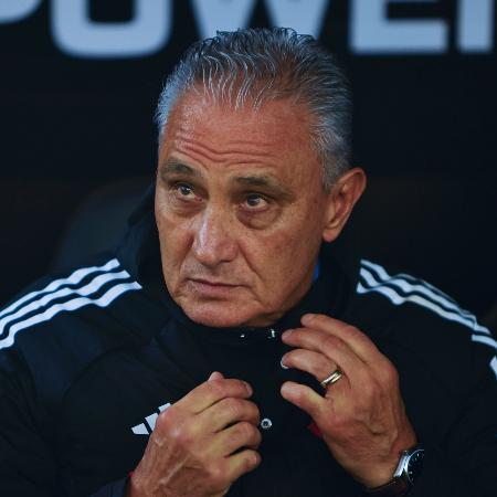 Tite, técnico do Flamengo, durante jogo contra o Peñarol pela Libertadores