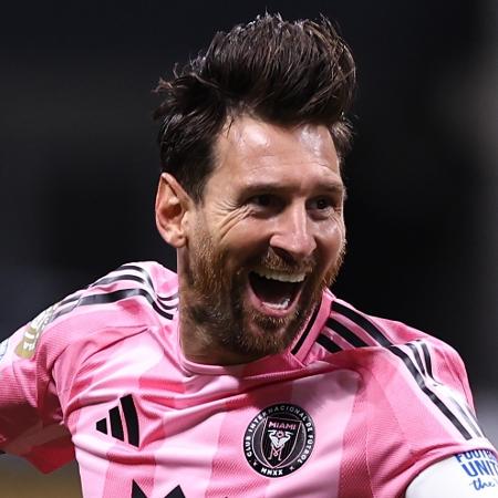 Messi comemora gol marcado pelo Inter Miami contra o Porto no Mundial de Clubes - Robbie Jay Barratt - AMA/Getty Images