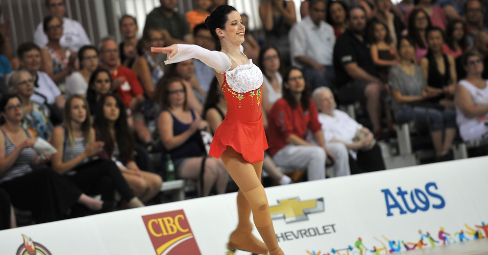 Norte-americana Courtney Donovan competiu na patinação e chamou a atenção dos torcedores em Toronto