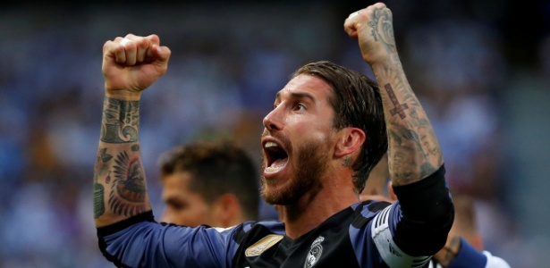 Sergio Ramos comemora vitória do Real Madrid sobre o Málaga - Juan Medina/Reuters