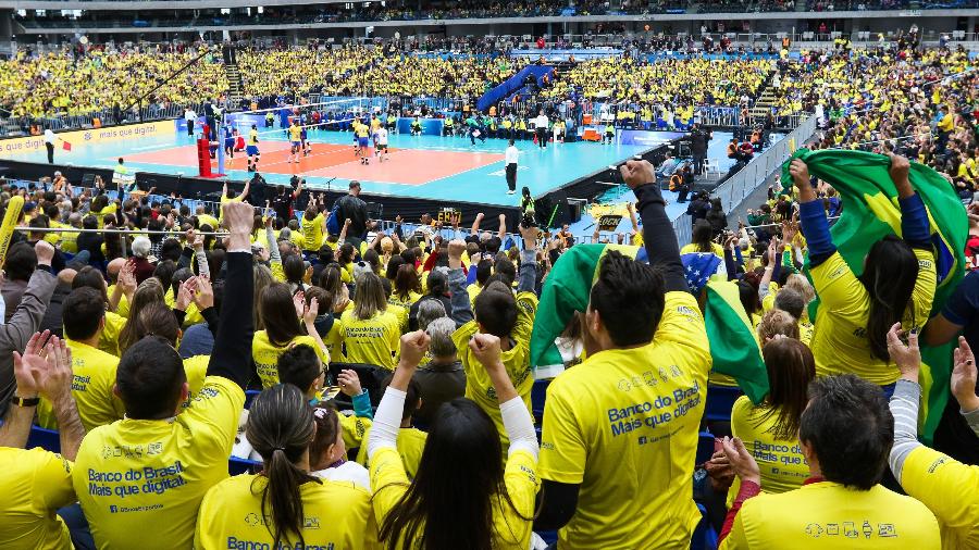 A presença do público tem sido grande na Arena - Divulgação/FIVB