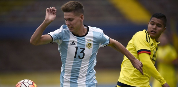 Zagueiro Juan Foyth em ação pela seleção sub-20 da Argentina em 2017 - Rodrigo Buendia/AFP