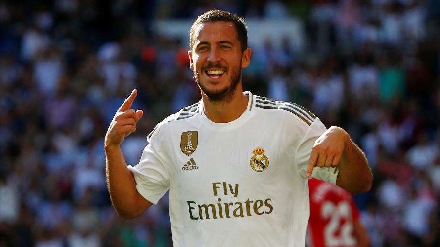 Hazard comemora gol do Real Madrid -  REUTERS/Javier Barbancho