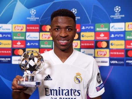 Vinícius Júnior é eleito o melhor jogador jovem da Champions