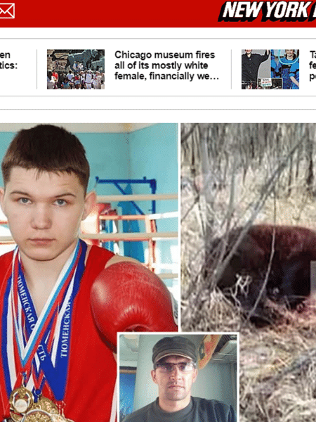 Lutador de boxe matou urso com faca na Rússia - Reprodução/The New York Post