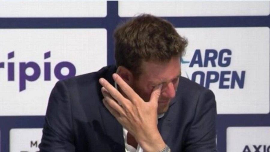 Juan Martín del Potro chora ao anunciar sua despedida do tênis - Reprodução TV