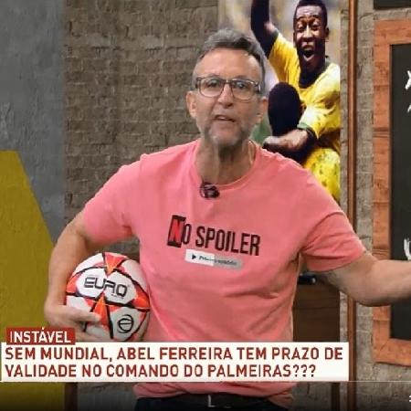 Neto critica o técnico Abel Ferreira, do Palmeiras, durante o programa "Os Donos da Bola" - Reprodução/TV Band