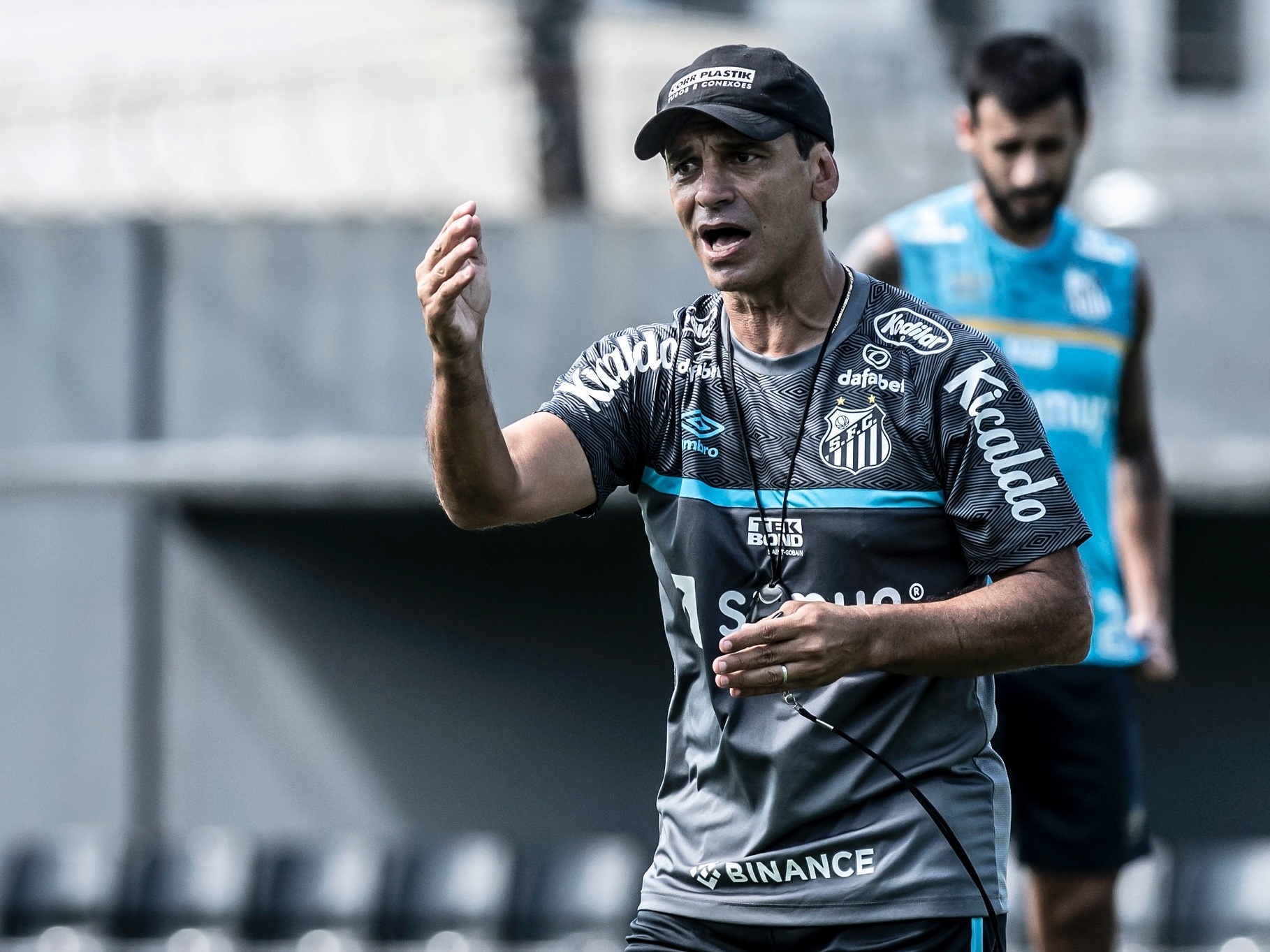Fabián Bustos durante a sua passagem no Santos (Foto: Ivan Storti/Santos FC)