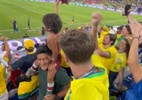 Cano assiste vitória do Brasil no estádio, e filho celebra gol de Casemiro - Reprodução / Tik Tok