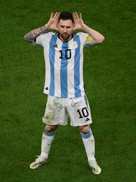 Messi comemora gol da Argentina contra a Holanda pela Copa do Mundo - FRANCK FIFE / AFP