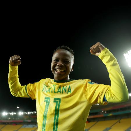 Thembi Kgatlana, atacante da África do Sul, durante a Copa feminina