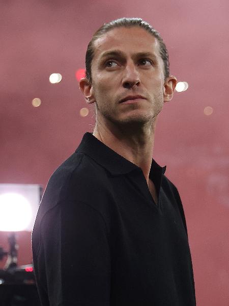 Filipe Luís, técnico do Flamengo, durante jogo contra o Corinthians