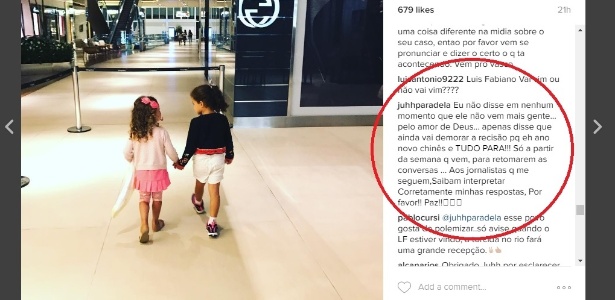 Mulher de Luis Fabiano diz ter sido mal interpretada sobre futuro do marido - Reprodução - Reprodução
