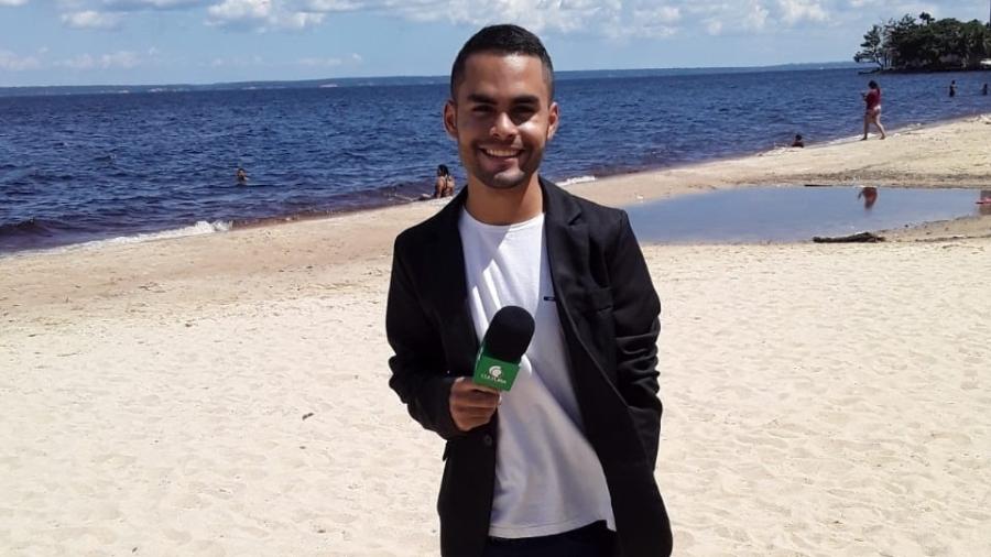 Gabriel Abreu, repórter atingido por bolada no treino do Manaus FC - Arquivo pessoal
