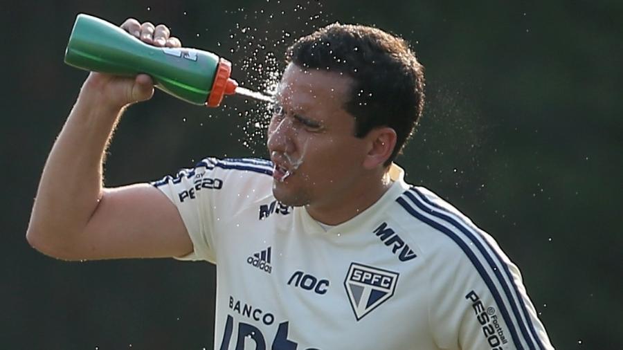 Atacante Pablo durante treinamento do São Paulo no CT da Barra Funda - Marcello Zambrana/AGIF
