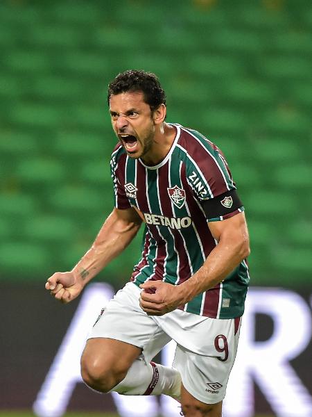 Fred comemora gol do Fluminense contra o Cerro Porteño pela Libertadores - Thiago Ribeiro/AGIF