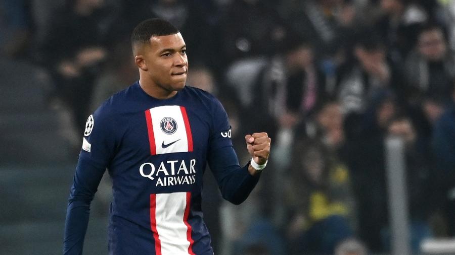 Mbappé abre o placar para o PSG contra a Juventus, pela Champions - FRANCK FIFE / AFP