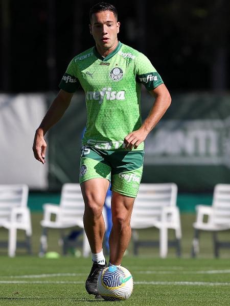 Fabinho, volante do Palmeiras, durante treino - Cesar Greco/Palmeiras