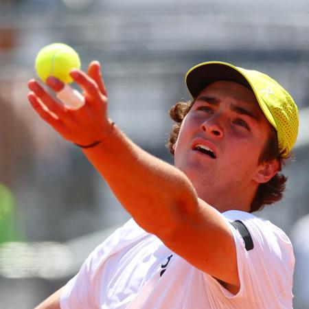 João Fonseca na primeira rodada do Masters 1000 de Roma em 2025 João Fonseca na primeira rodada do Masters 1000 de Roma em 2025