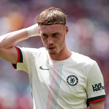Cole Palmer durante a derrota do Chelsea para o Flamengo, no Mundial Cole Palmer durante a derrota do Chelsea para o Flamengo, no Mundial