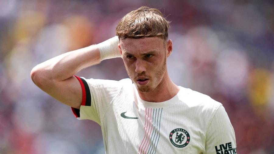 Cole Palmer durante a derrota do Chelsea para o Flamengo, no Mundial - Kyle Ross/Reuters
