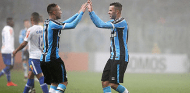 Luan comemora primeiro gol do Grêmio contra o Cruzeiro - Lucas Uebel/Grêmio - Lucas Uebel/Grêmio