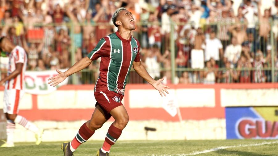Gabriel Capixaba comemora gol contra o Bangu; meia faz parte do projeto sub-23 - Mailson Santana/Fluminense FC