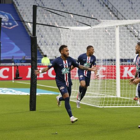 Neymar comemora o gol pelo PSG na final da Copa da França de 2020  - Reprodução/site oficial PSG