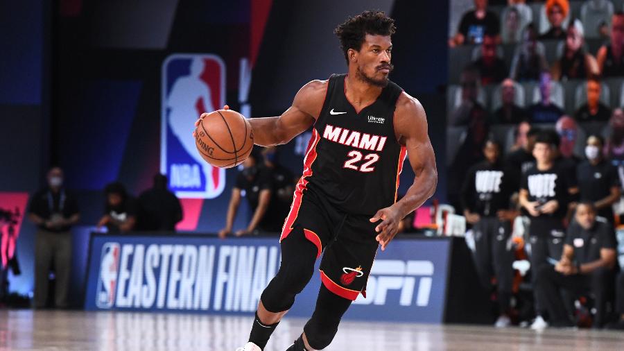 Jimmy Butler, do Miami Heat - Garrett Ellwood/NBAE via Getty Images