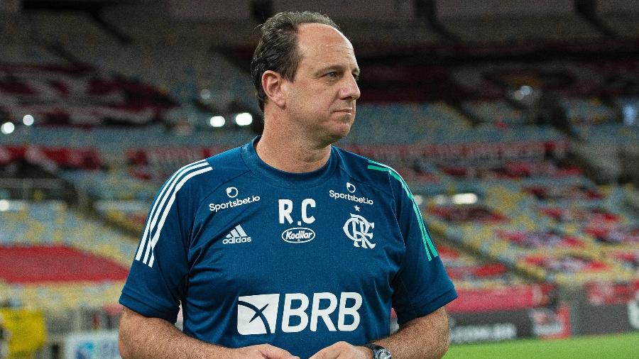 Técnico Rogério Ceni no duelo entre Flamengo e Coritiba, no Maracanã - Alexandre Vidal / Flamengo