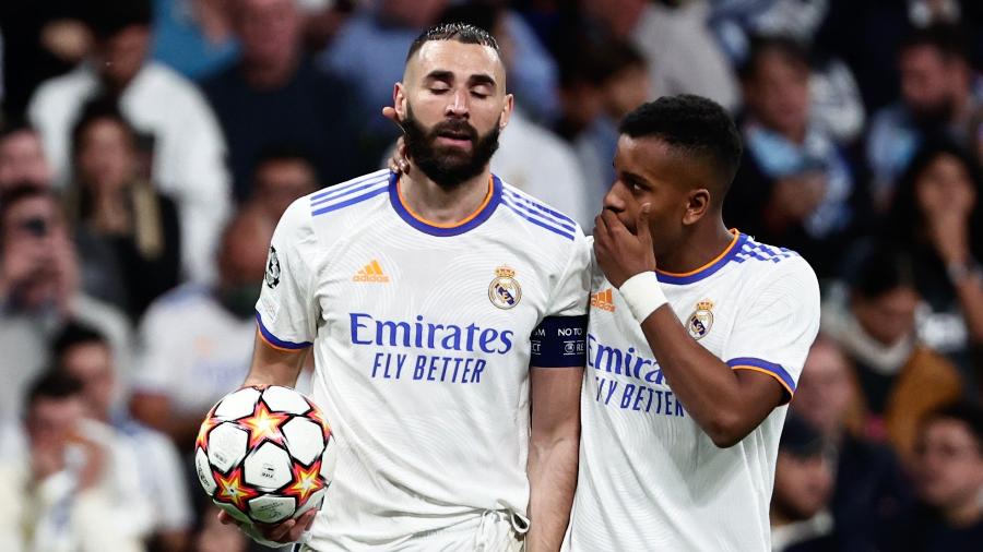 Francês e brasileiro conversaram momentos antes de pênalti que garantiu Real Madrid na final da Champions - DAX Images/BSR Agency/Getty Images