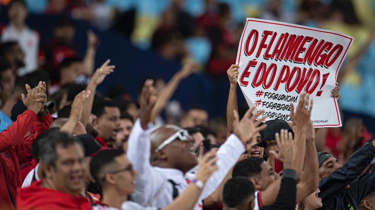 Contra Univ. Católica, pela Libertadores, torcida do Flamengo protesta contra diretoria - Jorge Rodrigues/AGIF - Jorge Rodrigues/AGIF