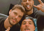 Neymar, Medina e Bruninho passam domingo de eleições juntos na França - Reprodução/Instagram