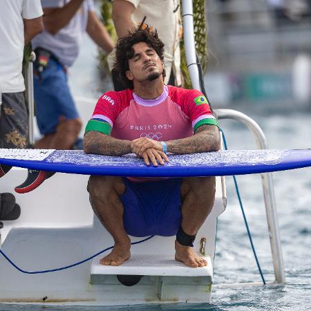 Gabriel Medina, surfista brasileiro, durante os Jogos Olímpicos de Paris