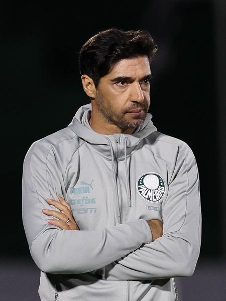 Técnico Abel Ferreira, do Palmeiras, durante jogo contra o Cuiabá, pelo Brasileirão, no Brinco de Ouro da Princesa