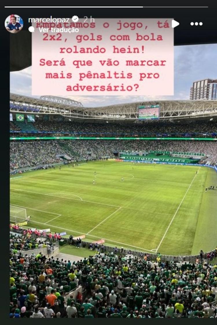 Marcelo Paz critica arbitragem de jogo do Fortaleza contra o Palmeiras pelo Brasileirão