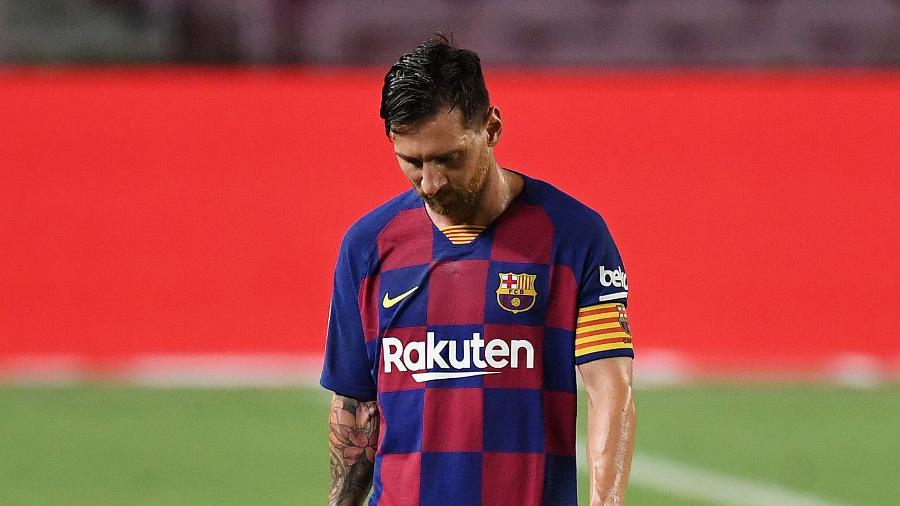 Lionel Messi, do Barcelona, que joga última rodada do Campeonato Espanhol após perder título para o Real Madrid - David Ramos/Getty Images