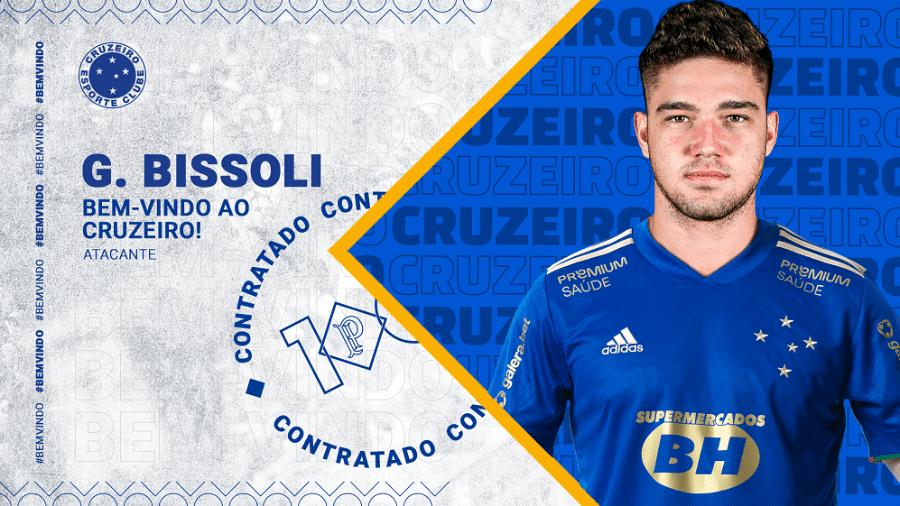 Bissoli foi revelado pelo São Paulo, mas tem a maior parte de seus direitos vinculados ao Athletico-PR - Divulgação/Cruzeiro