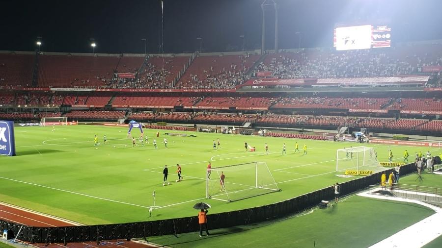 PALMEIRAS X SÃO PAULO, AQUECIMENTO