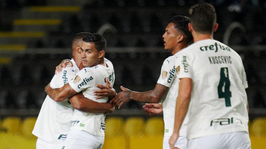 Dudu abriu o placar para o Palmeiras no duelo contra o Deportivo Táchira, válido pela Libertadores - Manaure Quintero/Reuters