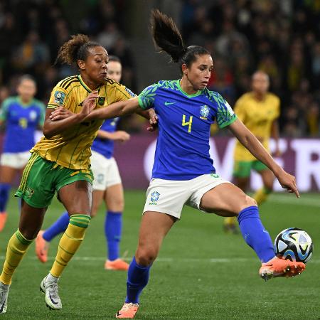 Rafaelle, durante o empate do Brasil contra a Jamaica, pela Copa do Mundo Feminina