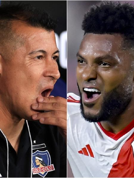 Jorge Almirón, técnico do Colo-Colo, pode se vingar de Borja e elenco do River - Montagem UOL