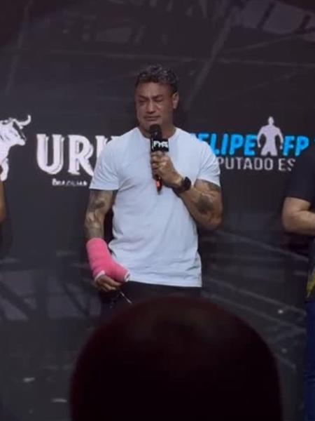 Popó em anúncio de aposentadoria no Fight Music Show