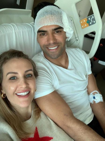 Falcao García após passar por cirurgia na cabeça - Reprodução/Instagram